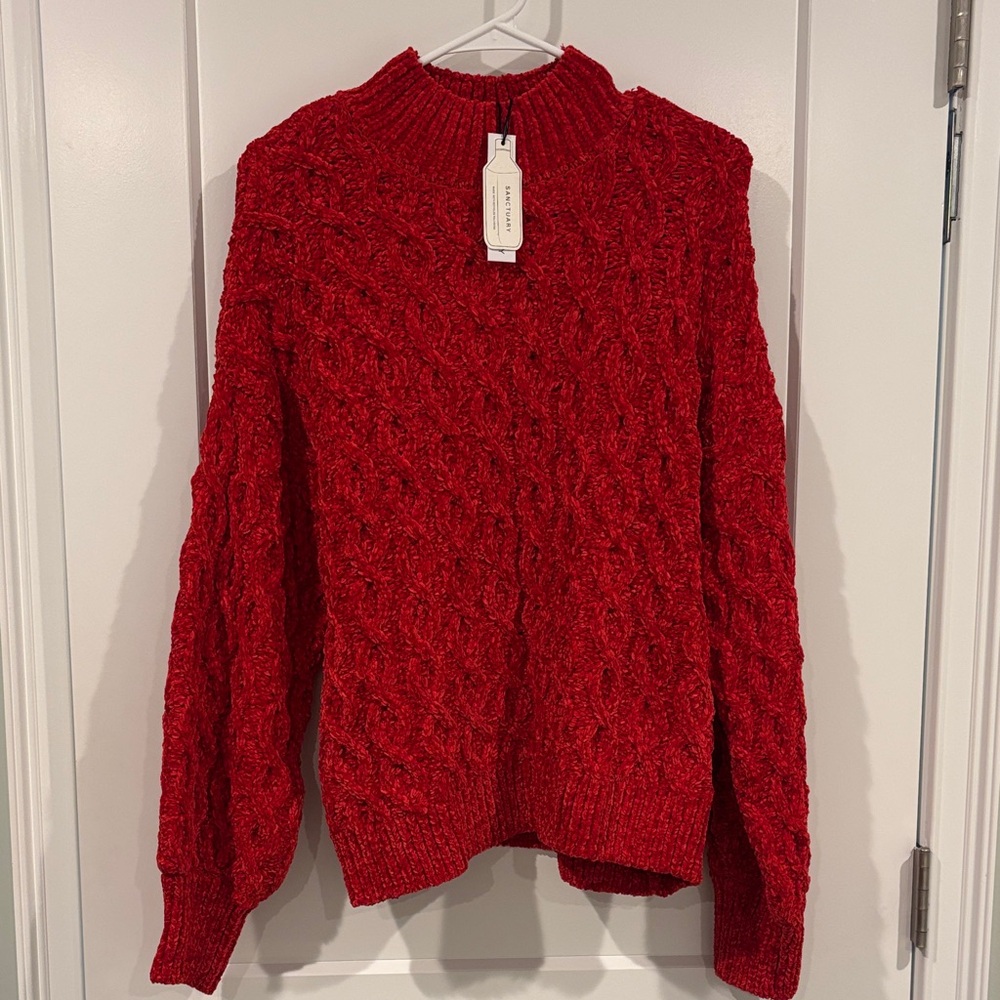 NEW Sanctuary Women’s Mock Neck Long Sleeve Sweater Large